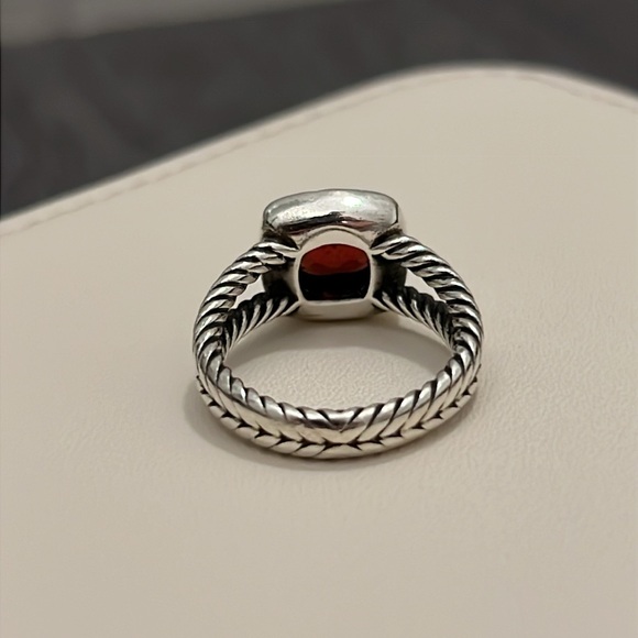 COPY - David Yurman Petite Albion ® Ring Sterling Silver w/ Garnet + Diamonds - Picture 7 of 14
